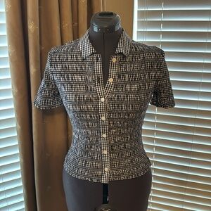 J.Crew cropped fitted cotton stretch shirt